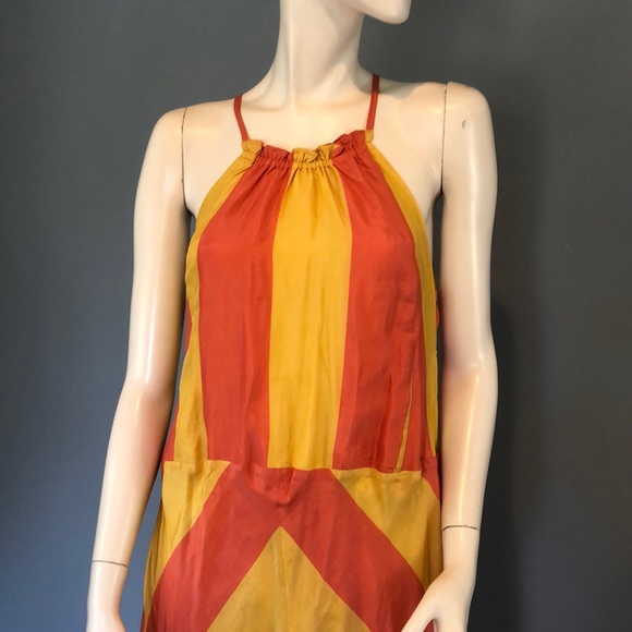 NWOt APiece Apart Silk Maxi Halter Dress Sz 4 - Picture 3 of 13